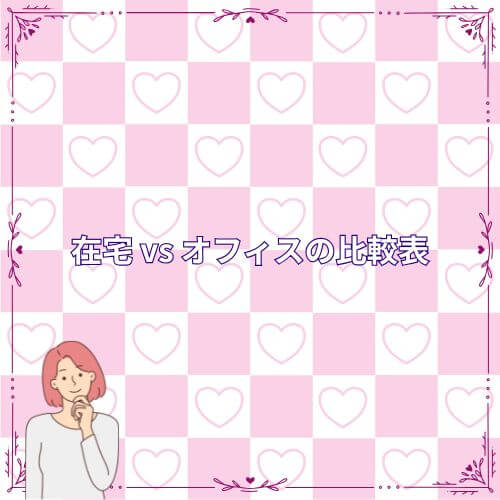 在宅 vs オフィスの比較表