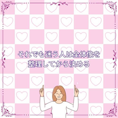 それでも迷う人は全体像を整理してから決める